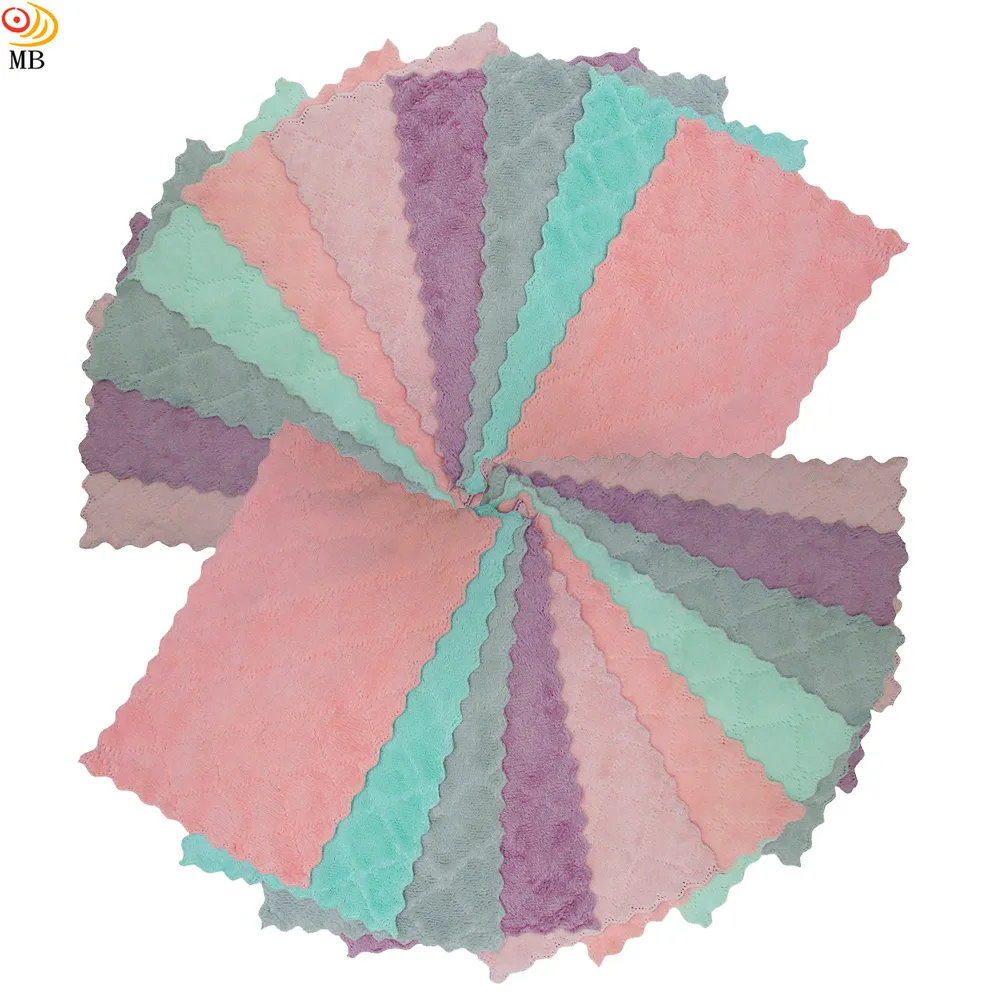 月陽超值20入23X23雙面加厚超細纖維珊瑚絨雙層不卡油抹布洗碗巾擦車巾(232320) 歷史價格詳細信息