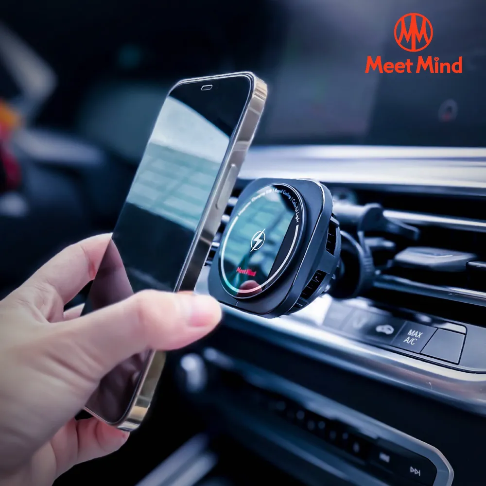 【Meet Mind】Magsafe 15W 無線磁吸製冷散熱車架 磁吸自動對位 可站立/夾式兩用 隨放隨充 歷史價格詳細信息
