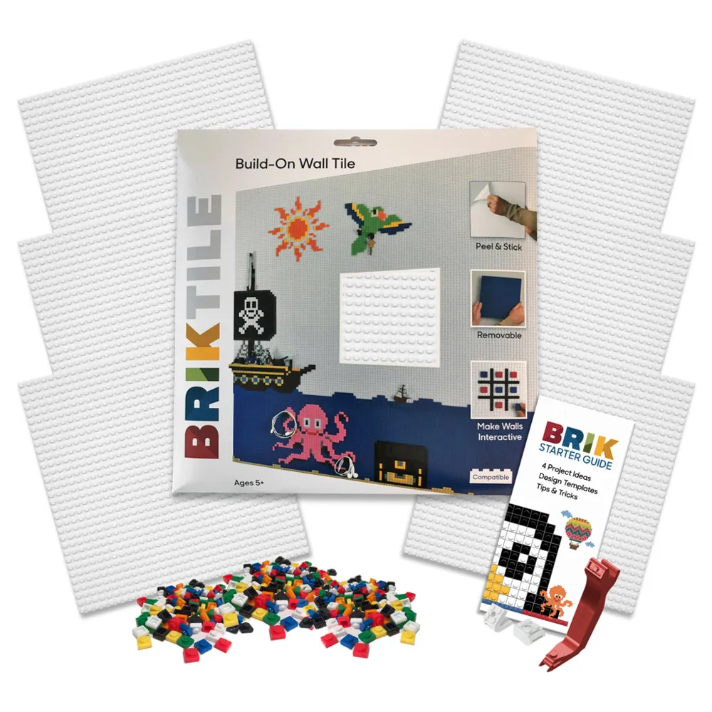 【美國BRIK】自黏式積木牆片組(藍色) - 2片裝 歷史價格詳細信息