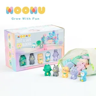 MOOMU 積木指偶公仔5入(內附平裝繪本)｜蝦幣10倍送【甜蜜家族】 歷史價格詳細信息