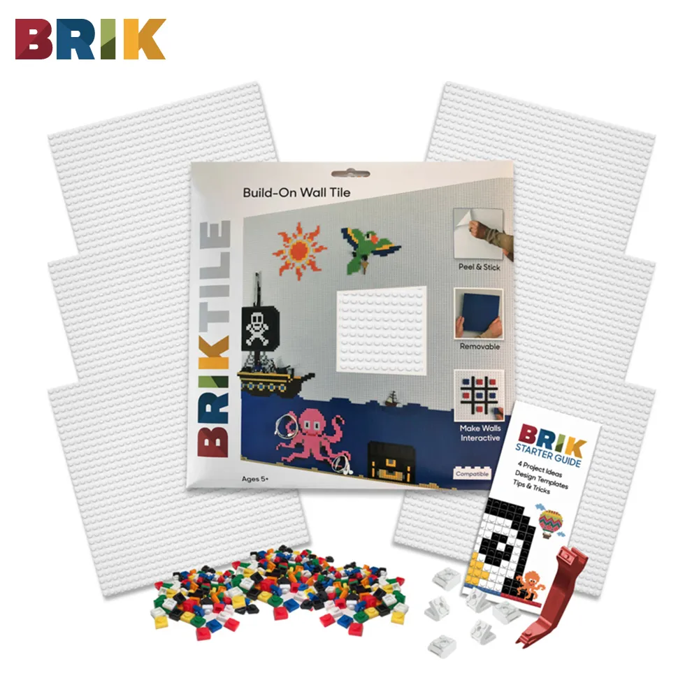 【美國BRIK】自黏式積木牆片組(藍色) - 2片裝 歷史價格詳細信息