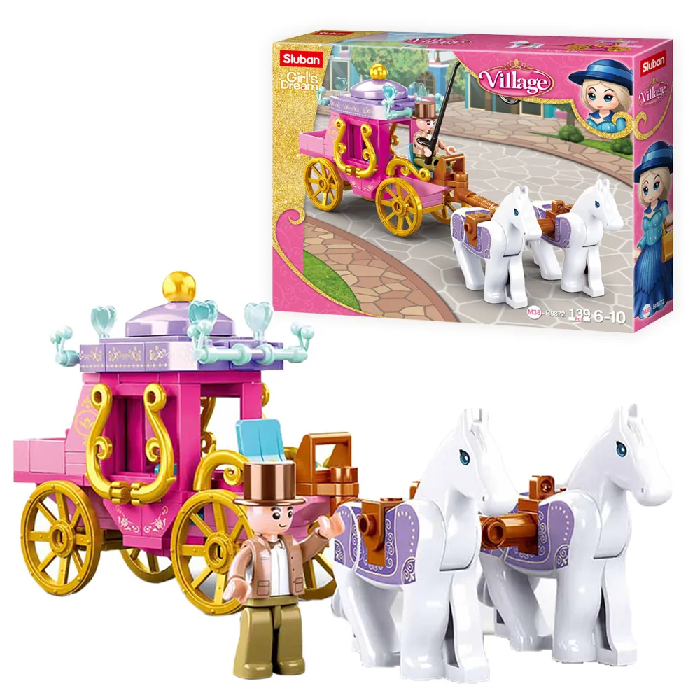Sluban女孩積木-歐式觀光馬車B0872 日華好物 歷史價格詳細信息