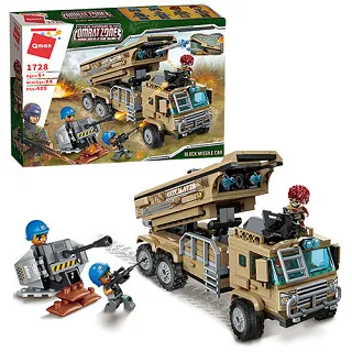 男孩積木-阻擊導彈車1728 Qman啟蒙積木 日華好物 歷史價格詳細信息