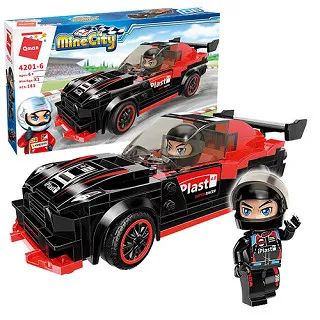 Qman啟蒙積木 男孩積木-極速跑車4201-1 日華好物 歷史價格詳細信息