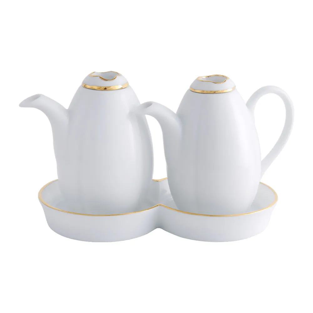 【LEGLE】法國如意茶壺附蓋-400ml-金邊白身 歷史價格詳細信息