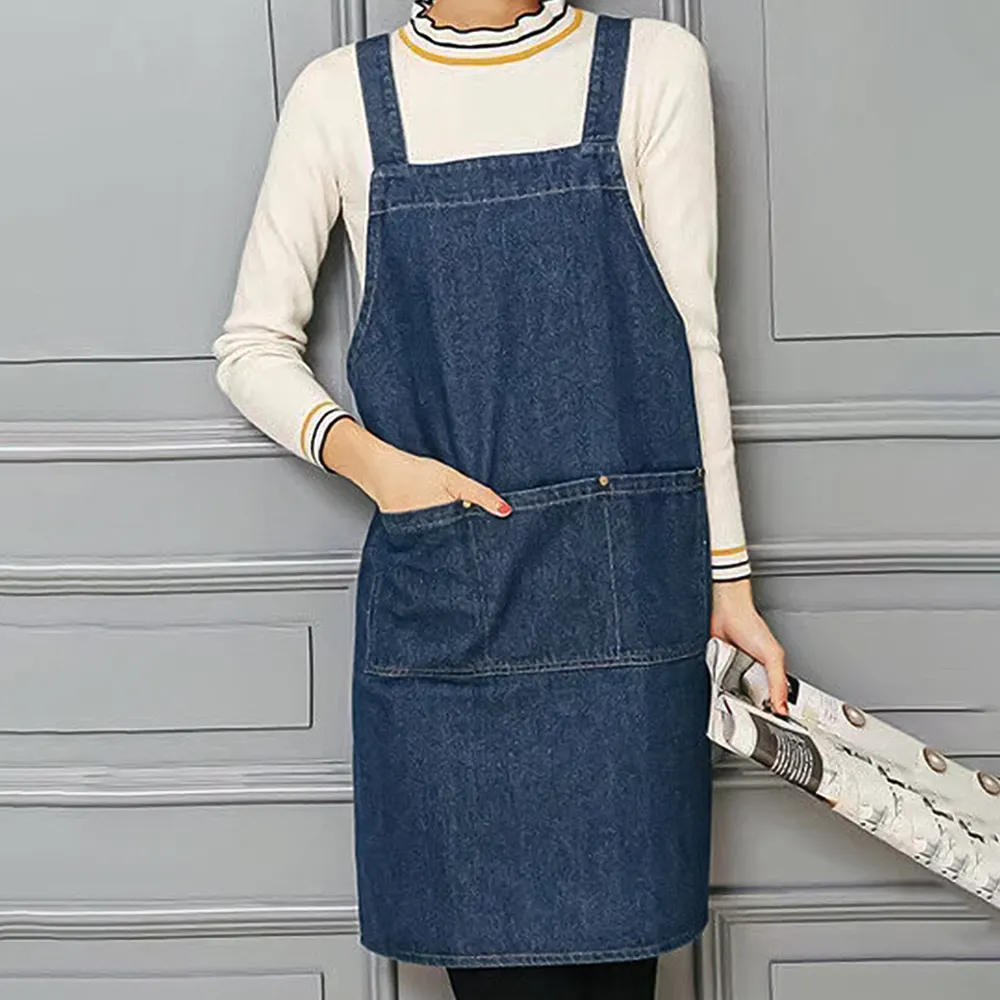 H肩帶牛仔三口圍裙-76*69cm-4件 歷史價格詳細信息