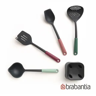 【Brabantia】多彩不沾配件5件組(尖嘴湯勺+鍋鏟+拌匙+漏勺+底座) 歷史價格詳細信息