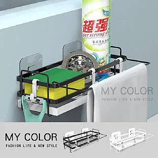 MY COLOR 收納架 掛架 瀝水架 轉角架 收納盒 沐浴乳收納 免打孔 極簡轉角置物架 【J203】 歷史價格詳細信息