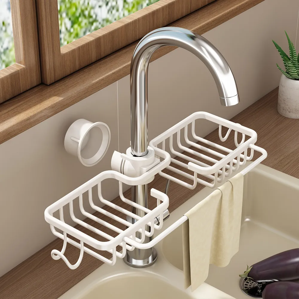 廚房水龍頭置物架水槽架洗碗洗菜池鋼絲球抹布收納神器海綿瀝水架【zero潮流屋】 歷史價格詳細信息