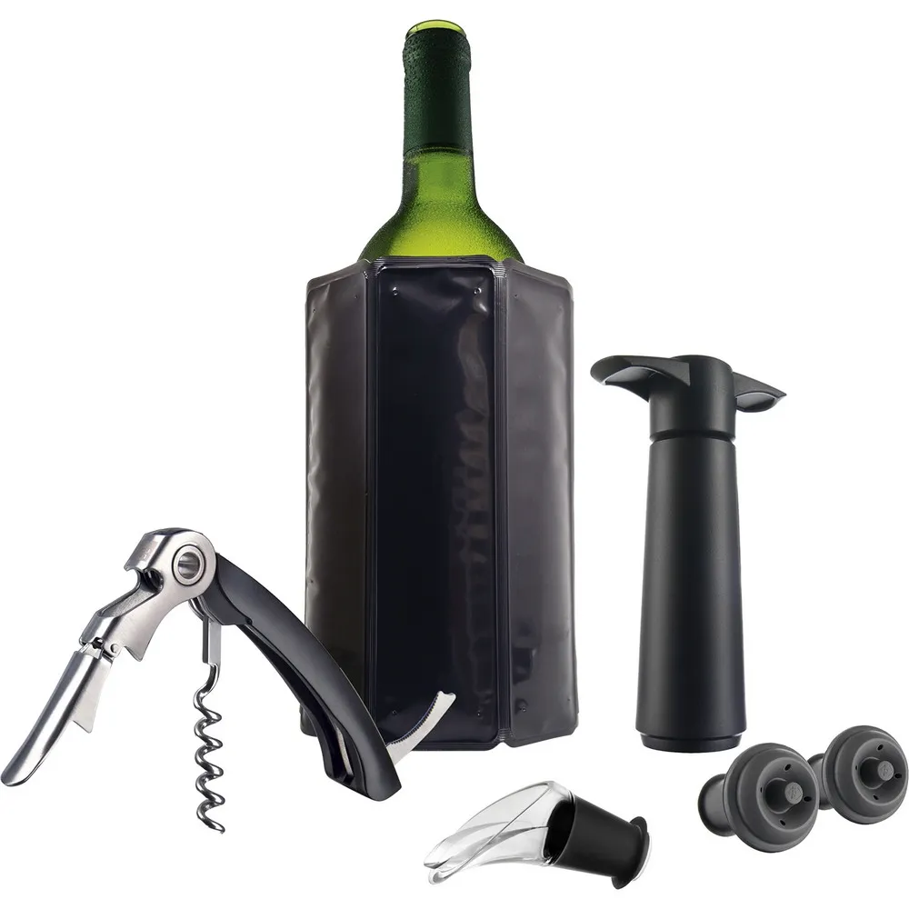 《Vacu Vin》軟冰桶+開酒瓶塞注酒抽真空組(黑) 歷史價格詳細信息
