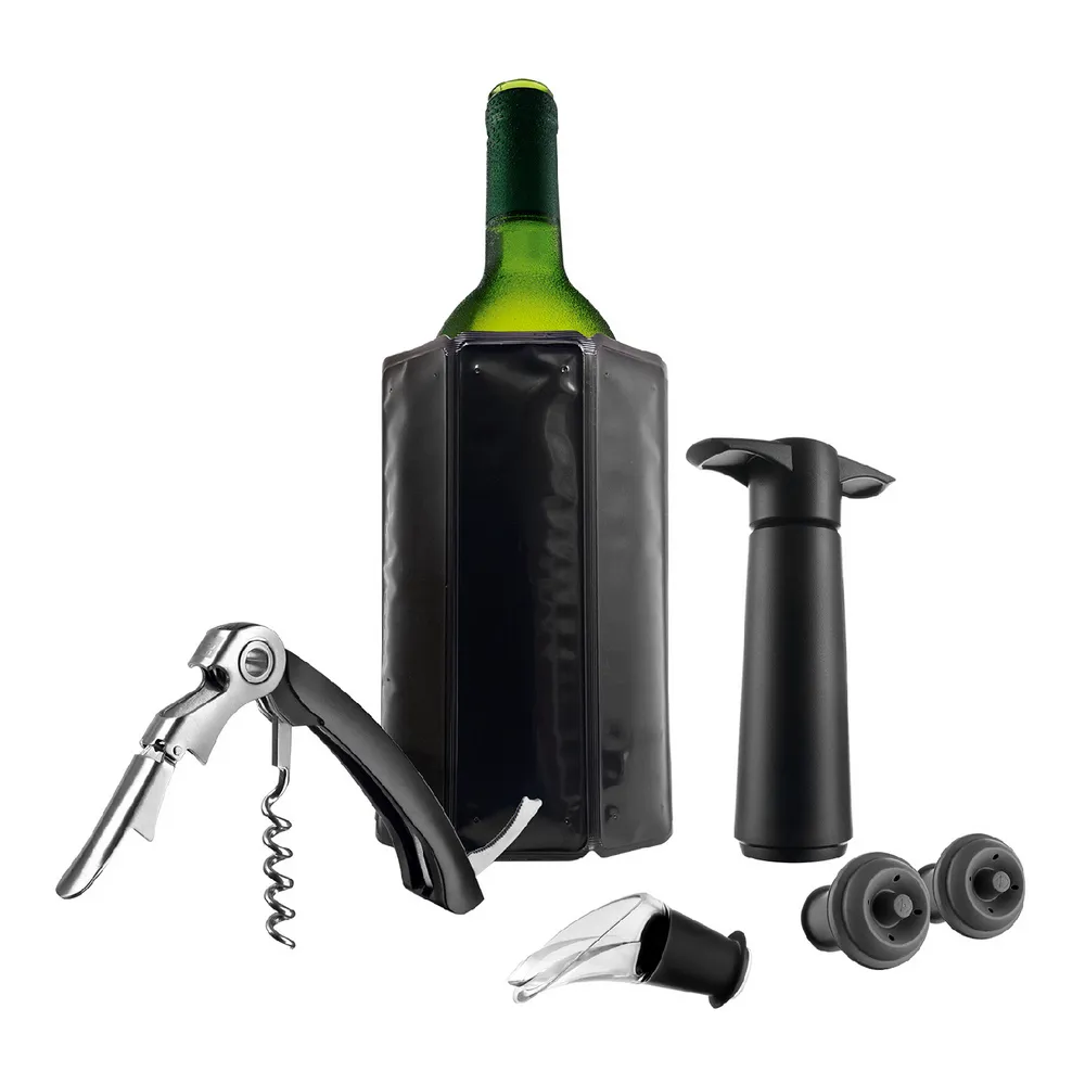 《Vacu Vin》軟冰桶+開酒瓶塞注酒抽真空組(黑) 歷史價格詳細信息