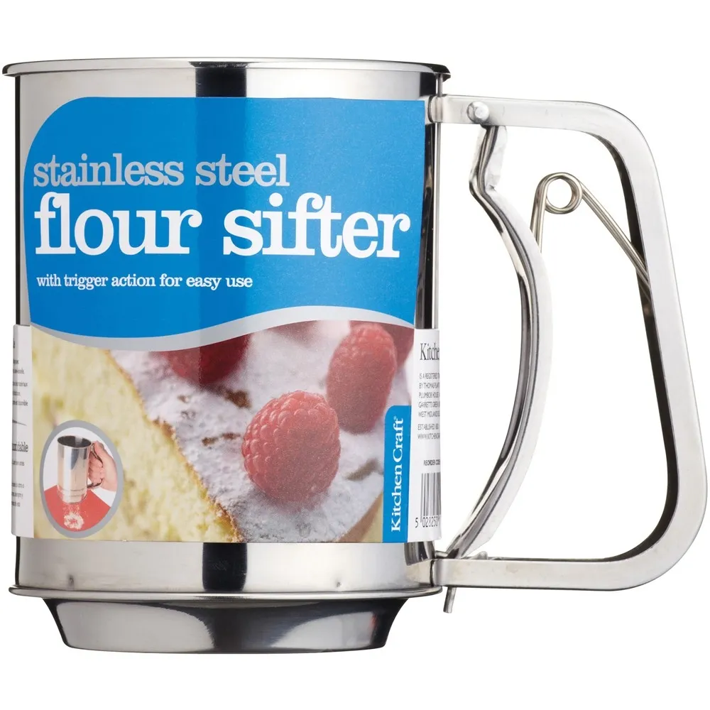 手壓式麵粉糖粉篩 半自動手持篩粉器 手動粉篩 過濾篩網(雙層款) 歷史價格詳細信息