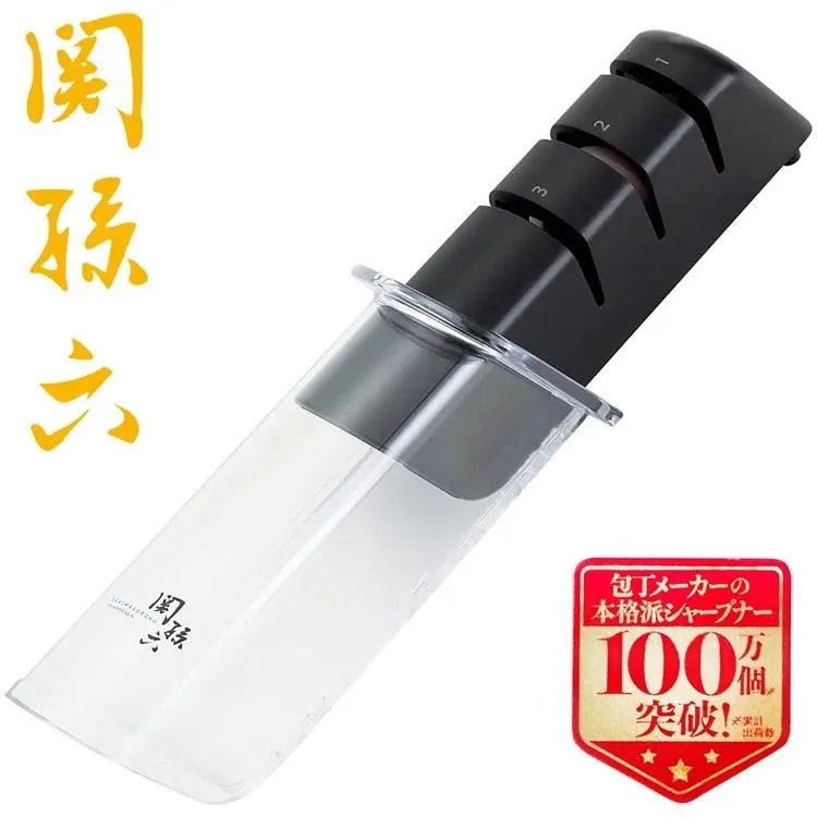 日本貝印KAI關孫六家用簡易手動磨刀器AP-0308(三段式工法;雙薄刃菜刀專用;金剛石/陶瓷石;附止滑) 歷史價格詳細信息