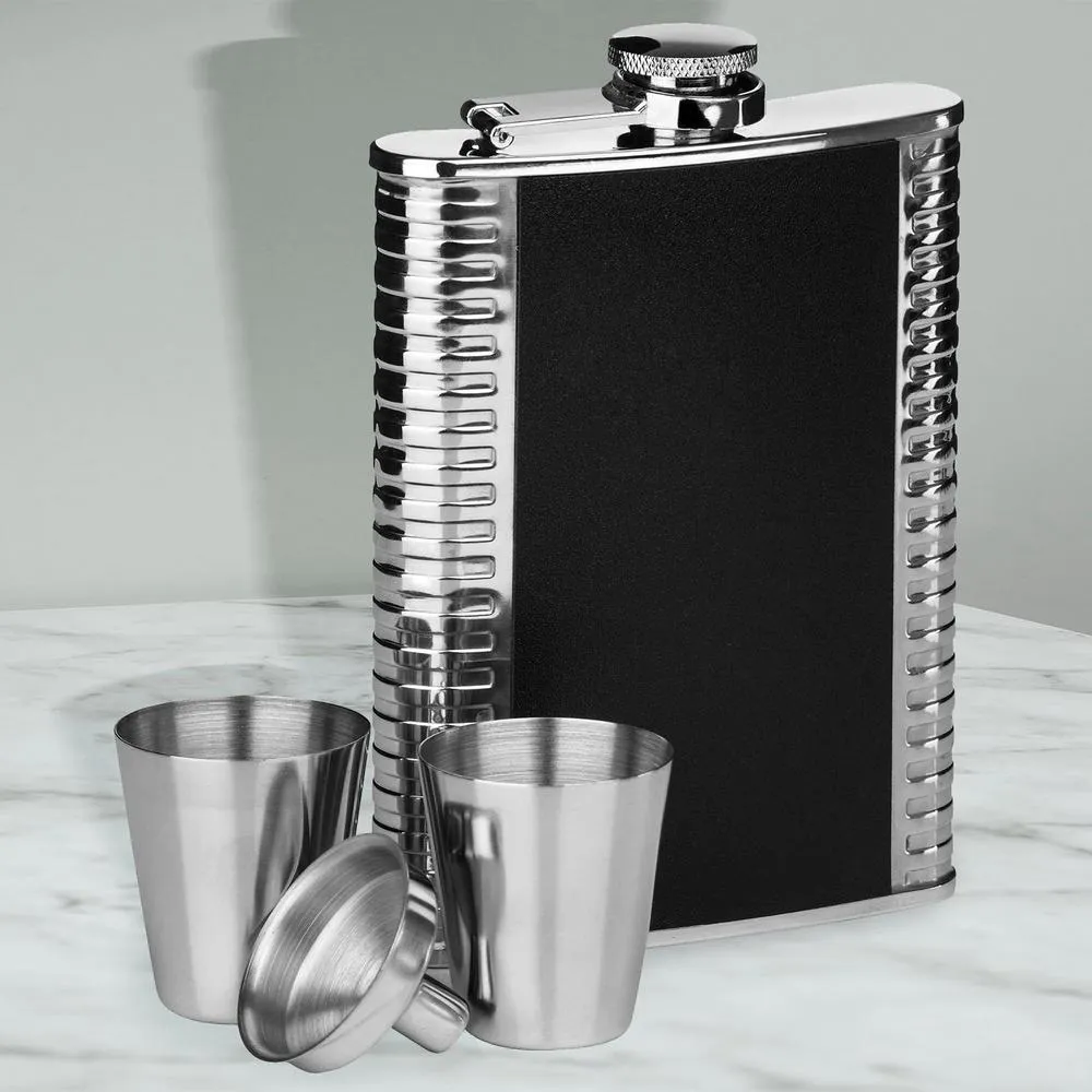 【Premier】酒杯4入+隨行酒壺 銀235ml  / 隨身酒瓶 攜帶酒壺 聖誕 耶誕 交換禮物 禮品 年末送禮 歷史價格詳細信息