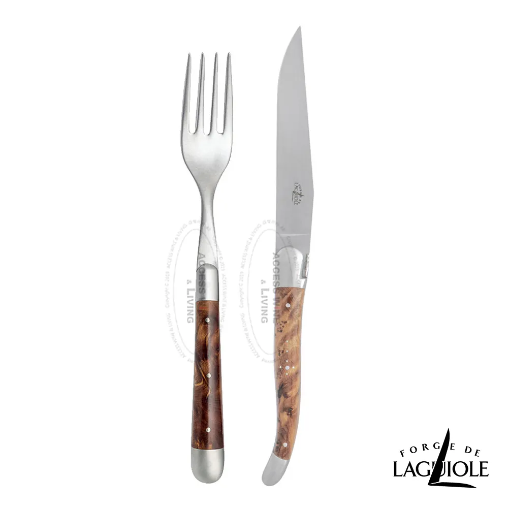 Forge de Laguiole 頂級手工南柏木牛排雙刀禮盒組-亮面 歷史價格詳細信息