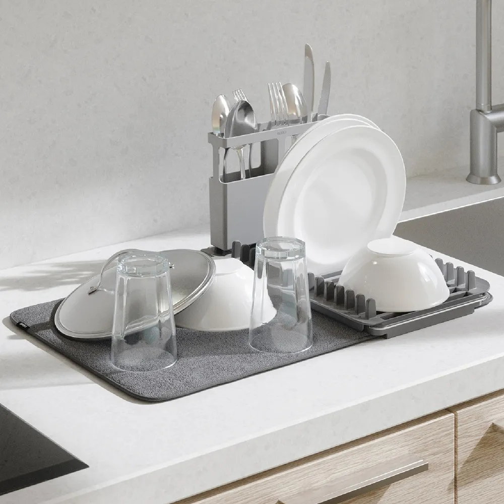 Umbra Udry吸水墊+碗盤瀝水架(昏灰50.8cm) 歷史價格詳細信息