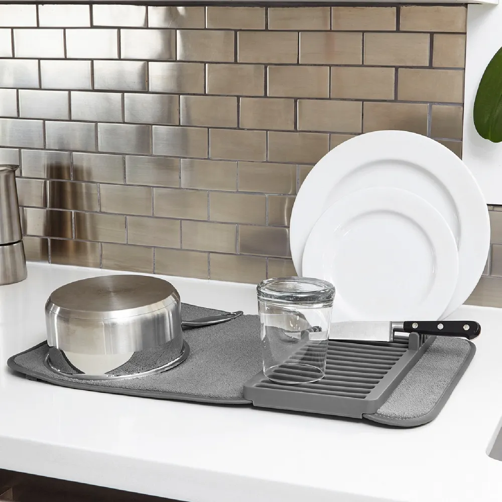 Umbra Udry吸水墊+碗盤瀝水架(昏灰50.8cm) 歷史價格詳細信息