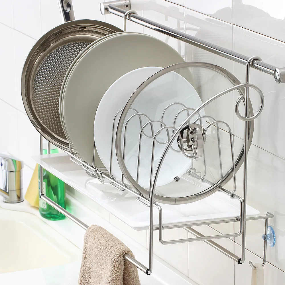 【生活采家】台灣製SUS304壁掛鍋蓋架(附集水盤)#27029T 歷史價格詳細信息