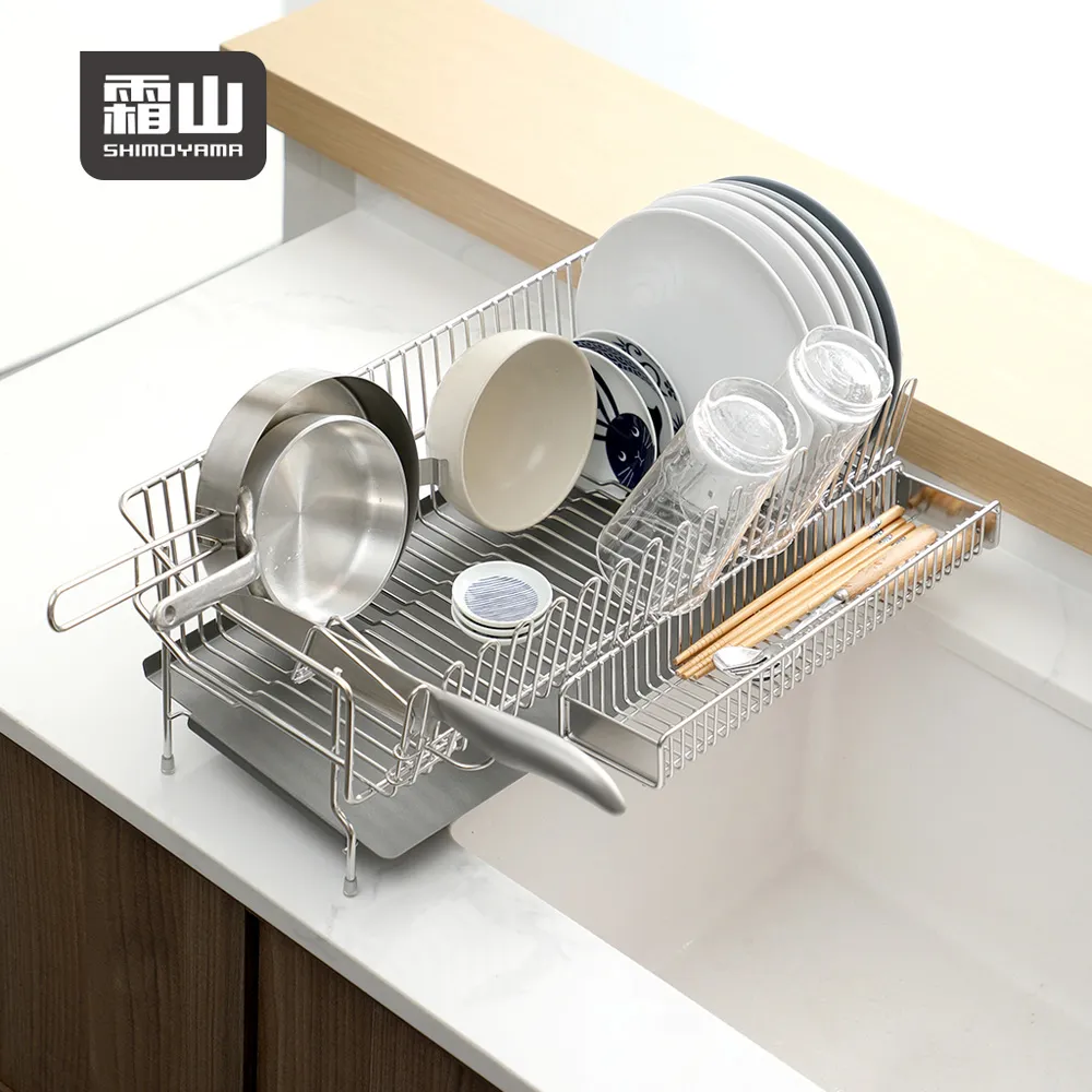 【日本霜山】304不鏽鋼直立式鍋蓋/鍋具收納架 歷史價格詳細信息