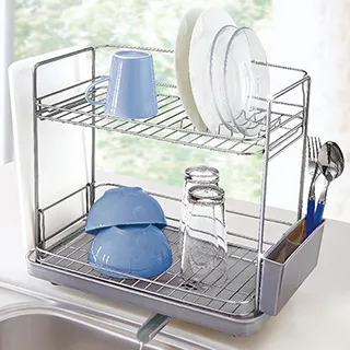雙層碗盤瀝水架【00753】雙層瀝水架 碗盤收納架 瀝水架 廚房層架 廚房收納架 碗筷架 瀝水架 餐具收納 雙層 歷史價格詳細信息