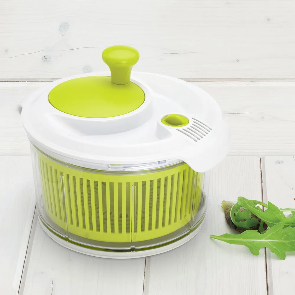 蔬菜脫水器 手轉蔬果沙拉濾水籃 離心甩乾洗菜瀝水機 【3L】 歷史價格詳細信息