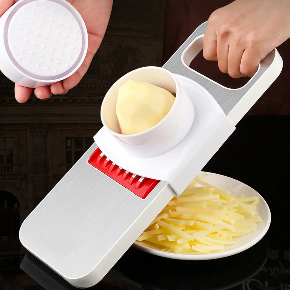 PUSH!廚房用品防切手多功能切片切菜器刨絲器切絲(可薄切檸檬)D127藍綠色 歷史價格詳細信息