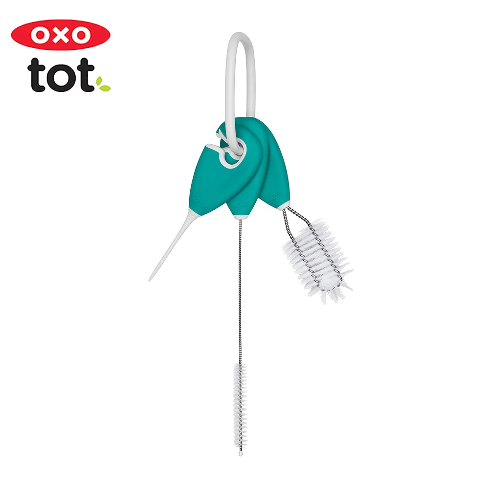 OXO tot 吸管水杯清潔刷組-靚藍綠｜蝦幣10倍送【甜蜜家族】 歷史價格詳細信息