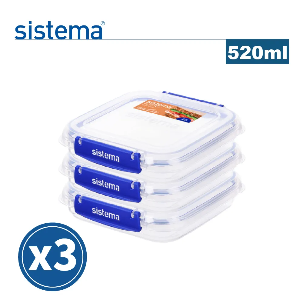 SISTEMA 紐西蘭進口保鮮盒三入組(400ml/450ml/1.24L)  野餐/優格/吐司盒 歷史價格詳細信息
