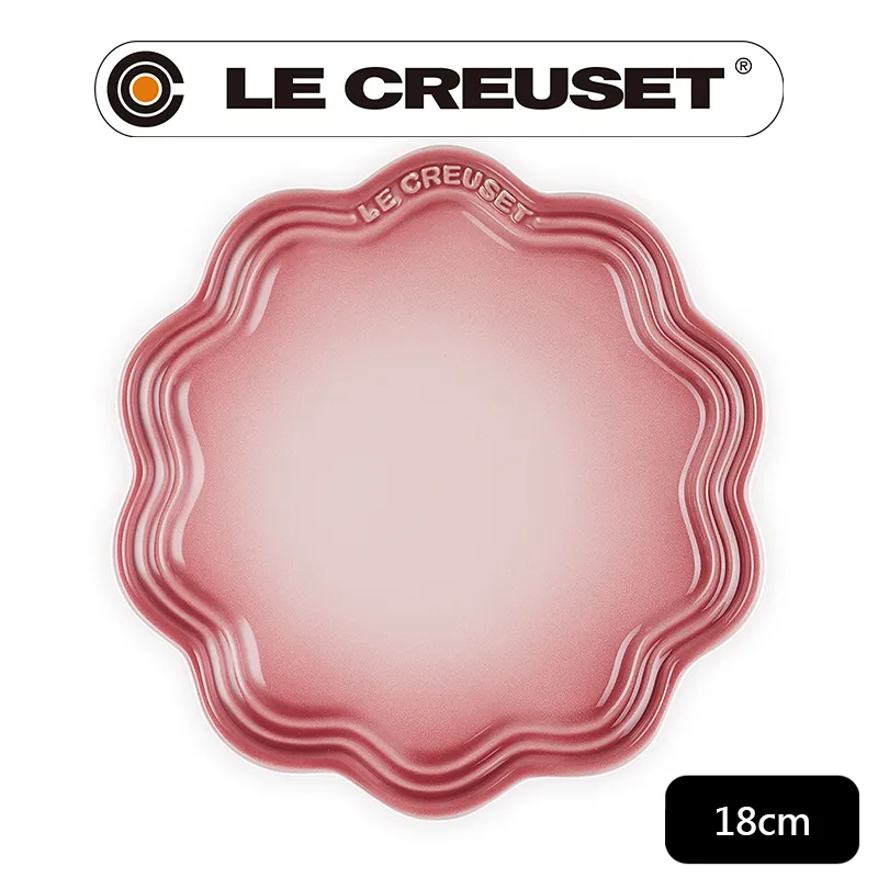 【Le Creuset】瓷器蕾絲花邊盤 18cm(薰衣草) 歷史價格詳細信息