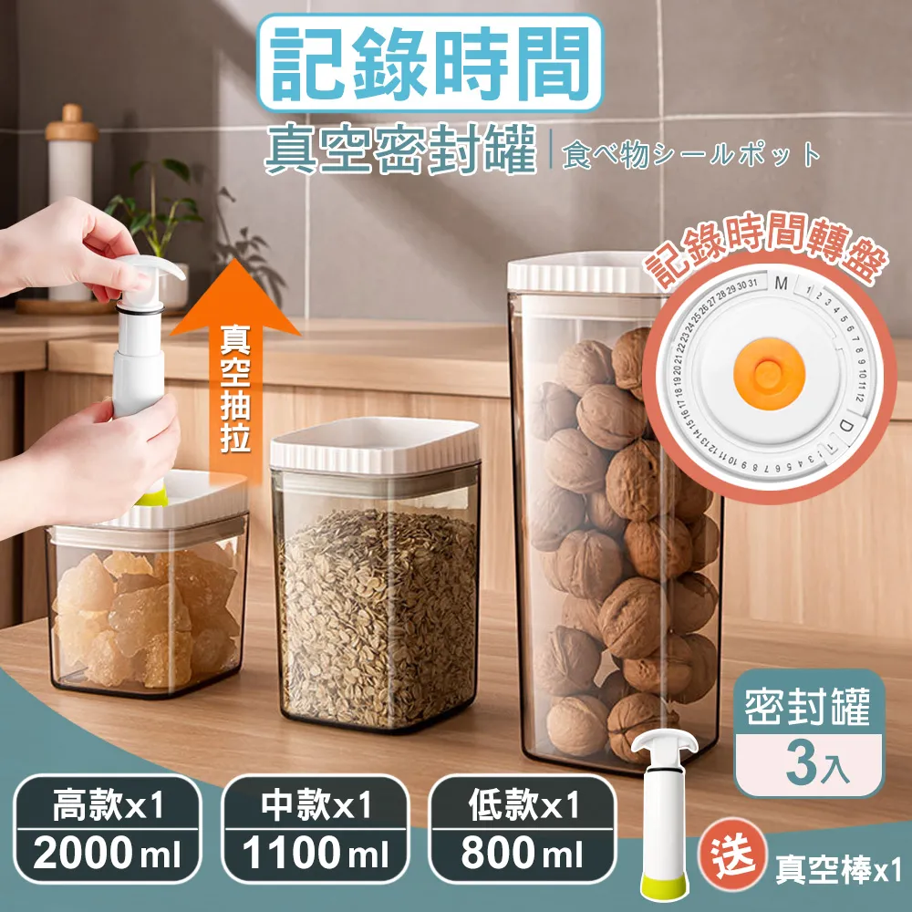 【記錄保鮮時間】抗摔密封方型保鮮盒三件組 歷史價格詳細信息