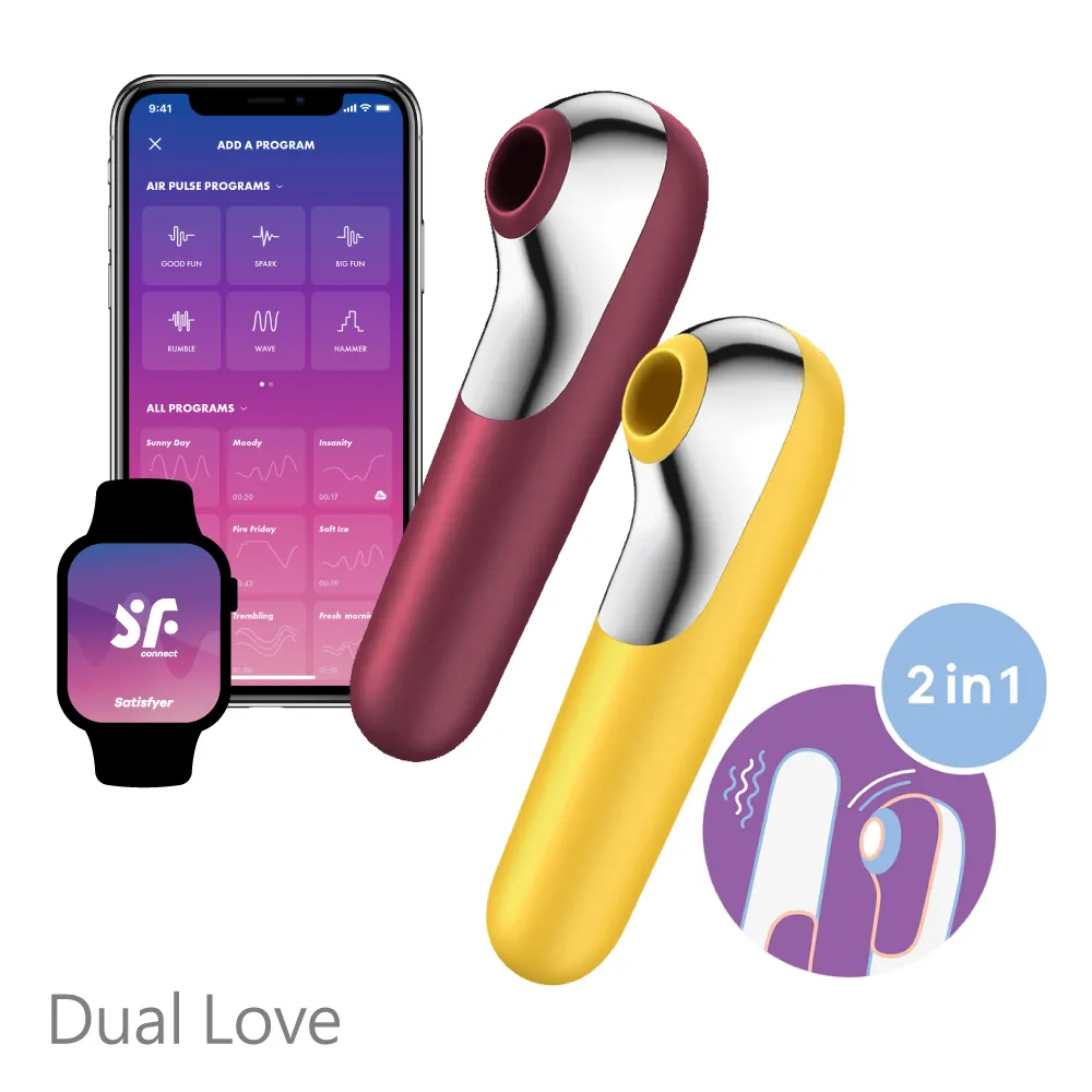 德國 Satisfyer Dual Love 智能陰蒂吸吮 震動按摩棒 - 黃 歷史價格詳細信息