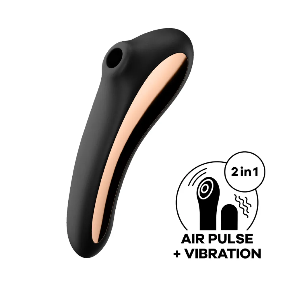 德國 Satisfyer Dual Kiss 陰蒂 吸吮+震動 黑色 按摩棒 情趣 情趣精品 歷史價格詳細信息