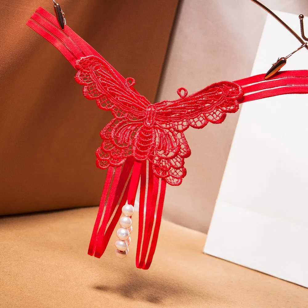 《女人香》細緻刺繡蕾絲網紗開檔情趣內褲-低腰丁字褲-熱情紅 歷史價格詳細信息