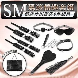 SM情趣9件組 外出收納包 紅 黑 SM收納包 毛絨手銬 綑綁束縛皮鞭 歷史價格詳細信息