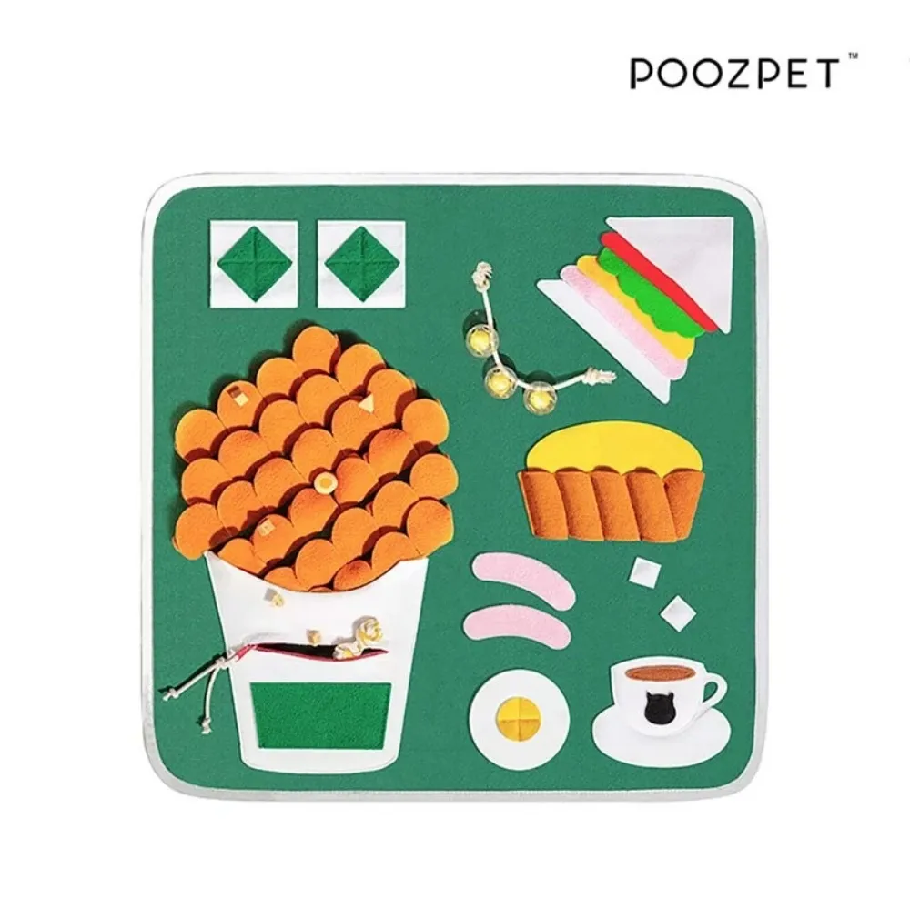 POOZPET 氣味遊戲墊 寵物地墊 遊戲地墊 肥宅快樂餐 玩樂 墊子 巧克力 雞塊 薯條 藏匿零食 狗狗 地墊 歷史價格詳細信息