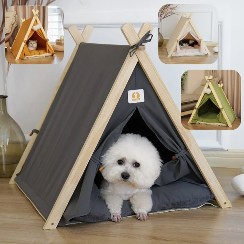 寵物帳篷 三角帳篷 實木結構 四季通用 歷史價格詳細信息