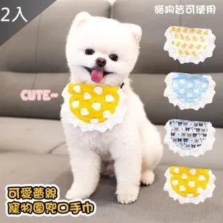 寵物圍兜 公主蕾絲口水巾 佈偶貓咪可愛圍脖 蝴蝶結三角巾 圍嘴 項圈 8EMF 歷史價格詳細信息
