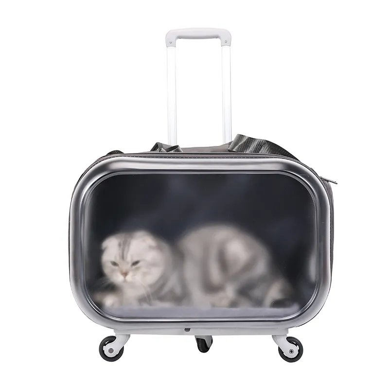 寵物貓咪外出拉桿包高顏值新款便攜狗拉桿箱小推車大容量雙肩貓包 歷史價格詳細信息