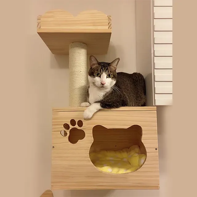 貓跳臺 實木 貓爬架 通天柱 貓架 傢俱 貓樹 頂天立地 貓抓柱 鬆木 歷史價格詳細信息