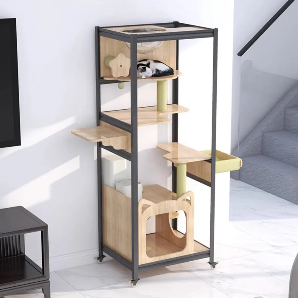 貓爬架貓窩一體 不占地 小戶型圍欄窩 多層貓跳台 多功能豪華貓架 歷史價格詳細信息