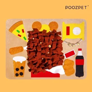 POOZPET 氣味遊戲墊 寵物地墊 遊戲地墊 肥宅快樂餐 玩樂 墊子 巧克力 雞塊 薯條 藏匿零食 狗狗 地墊 歷史價格詳細信息