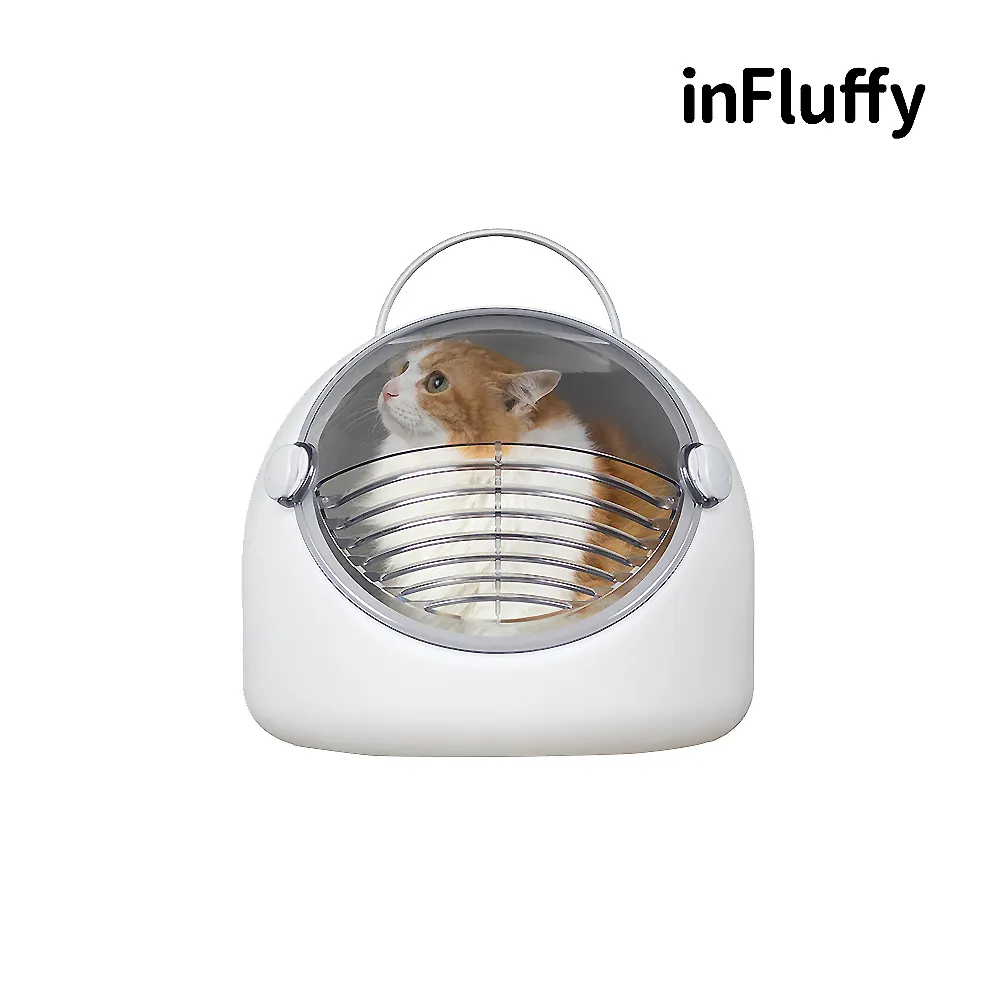 inFluffy  貓咪兩用外出艙 含毛絨睡墊 貓用 外出籠 外出包 外出箱 寵物用品 寵物外出 貓窩 貓睡墊 歷史價格詳細信息