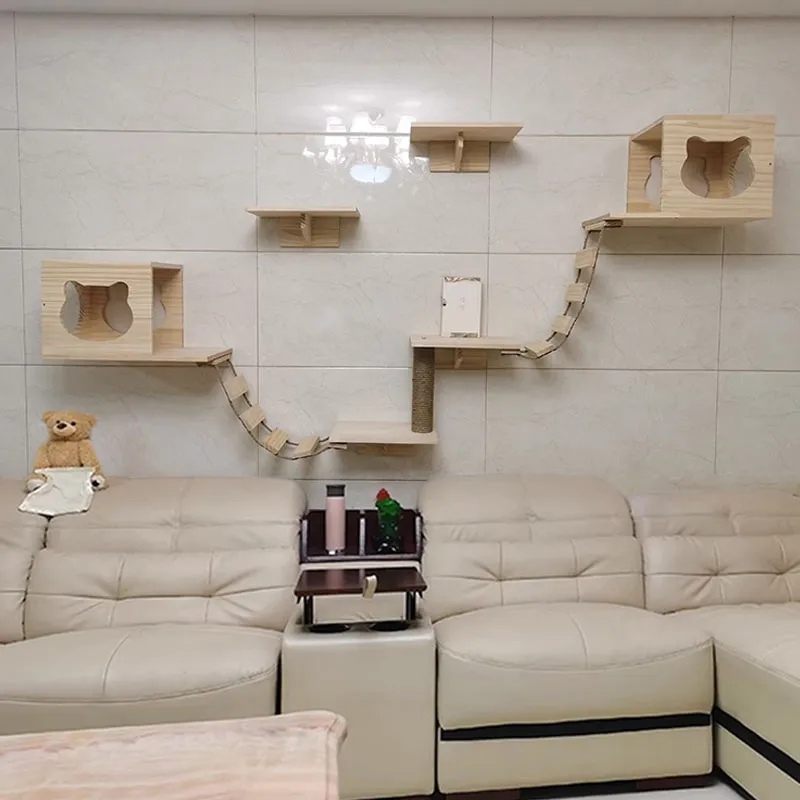 貓跳臺 實木 貓爬架 通天柱 貓架 傢俱 貓樹 頂天立地 貓抓柱 鬆木 歷史價格詳細信息