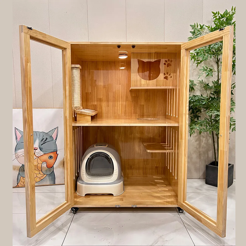 貓籠子 貓屋 貓房子 貓櫃 貓窩 小雙層貓別墅  多色可選（黑色 白色  粉色） 歷史價格詳細信息