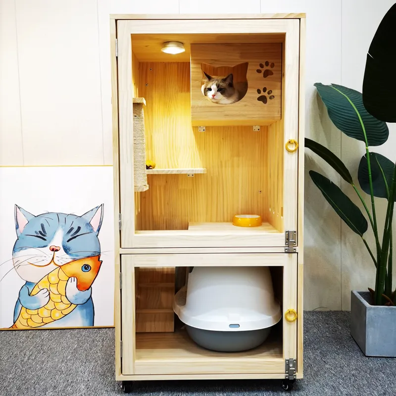 貓籠子貓咪別墅貓窩貓屋小雙層雙色可選(乳白色 黑色) 歷史價格詳細信息