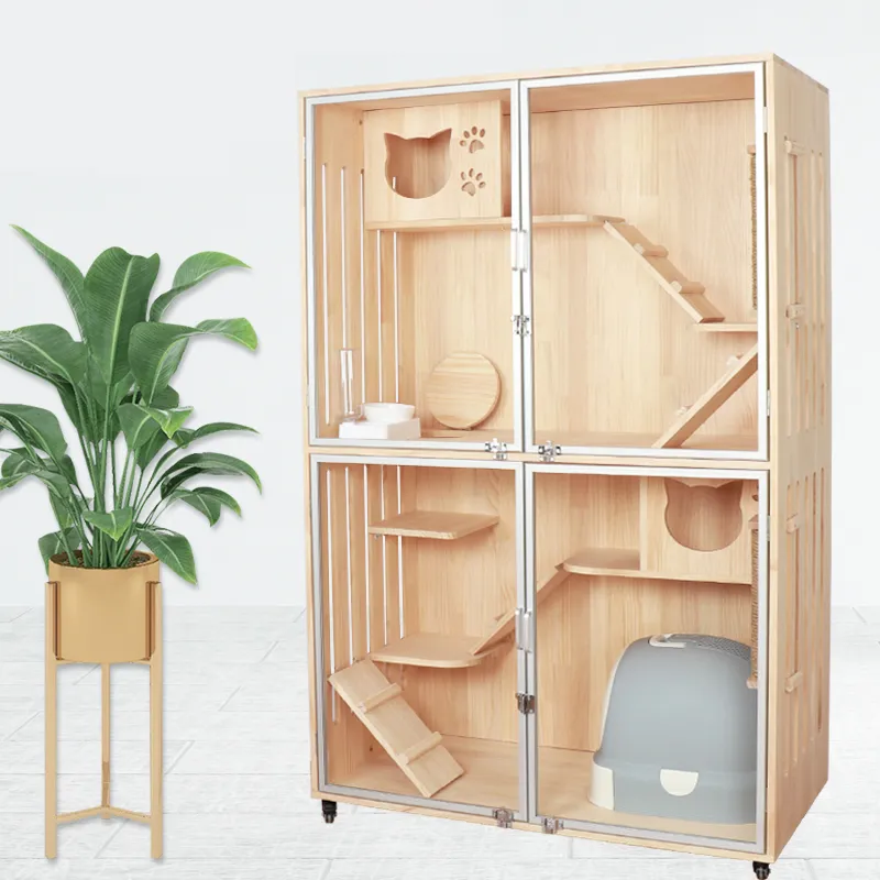 貓籠子 貓屋 貓房子 貓櫃 貓窩 小雙層貓別墅  多色可選（黑色 白色  粉色） 歷史價格詳細信息