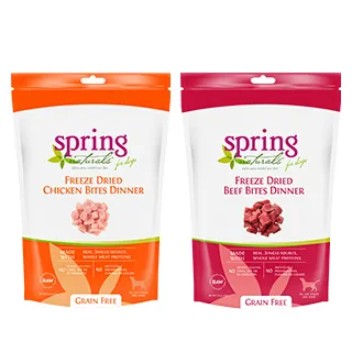 美國 Spring Naturals 冷凍乾燥無穀生食肉餅犬糧 (雞肉餅/火雞肉餅/鮭魚肉餅三種口味) 2.5oz/包 歷史價格詳細信息