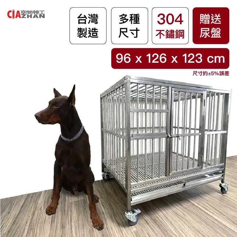 不銹鋼狗籠寵物籠帶廁所易清洗小型犬中型犬大型犬室內室外狗籠子【優選百貨】 歷史價格詳細信息