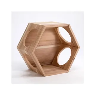 台灣製造感溫手作部屋蜂巢式柳杉實木貓咪空中遊樂箱貓咪跳台ua10011(可作懸浮壁掛吊櫃且多個組合) 歷史價格詳細信息