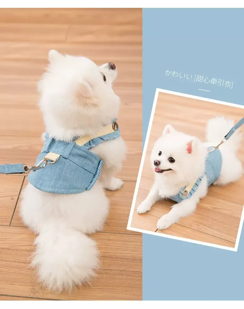 寵物胸背帶不勒脖反光透氣舒適狗背心中小型犬可調節胸背帶有牽繩 歷史價格詳細信息